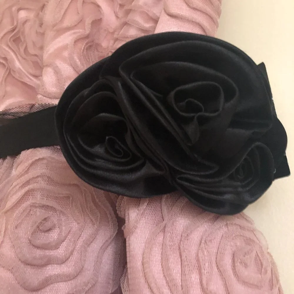 NWT Teeze Me Strapless Rose-Textured Mini Dress in Blush | Size 9 - Picture 8 of 14